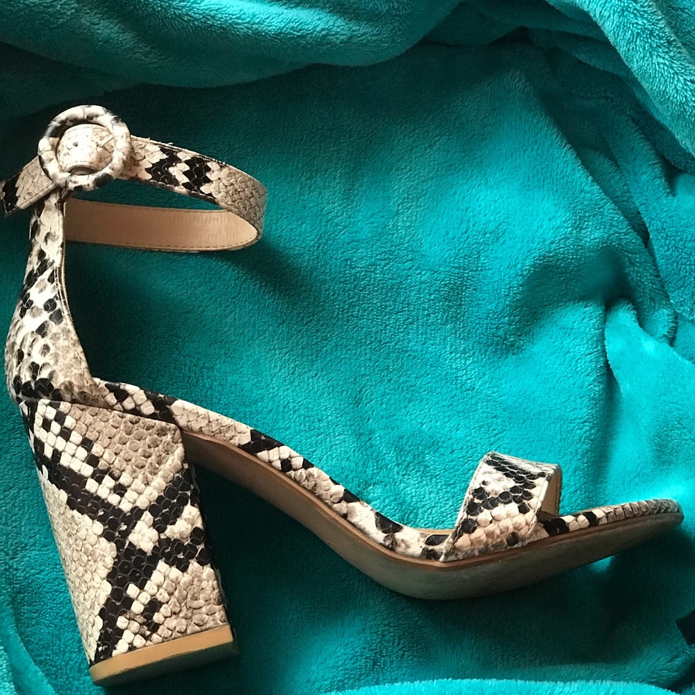 Snake print high heels